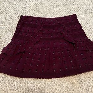 Embroidered mini skirt